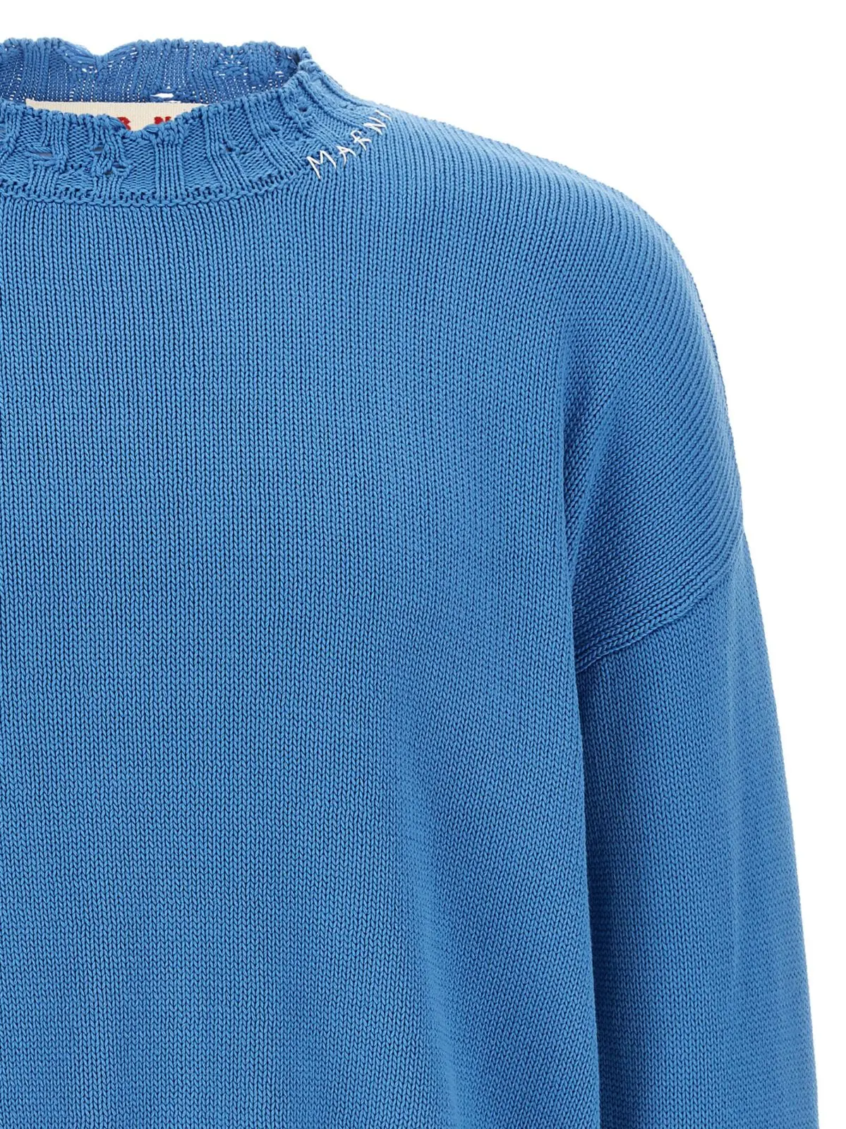 Светр Marni з вишитим логотипом Синій 3 Logo embroidery sweater Man MARNI Blue