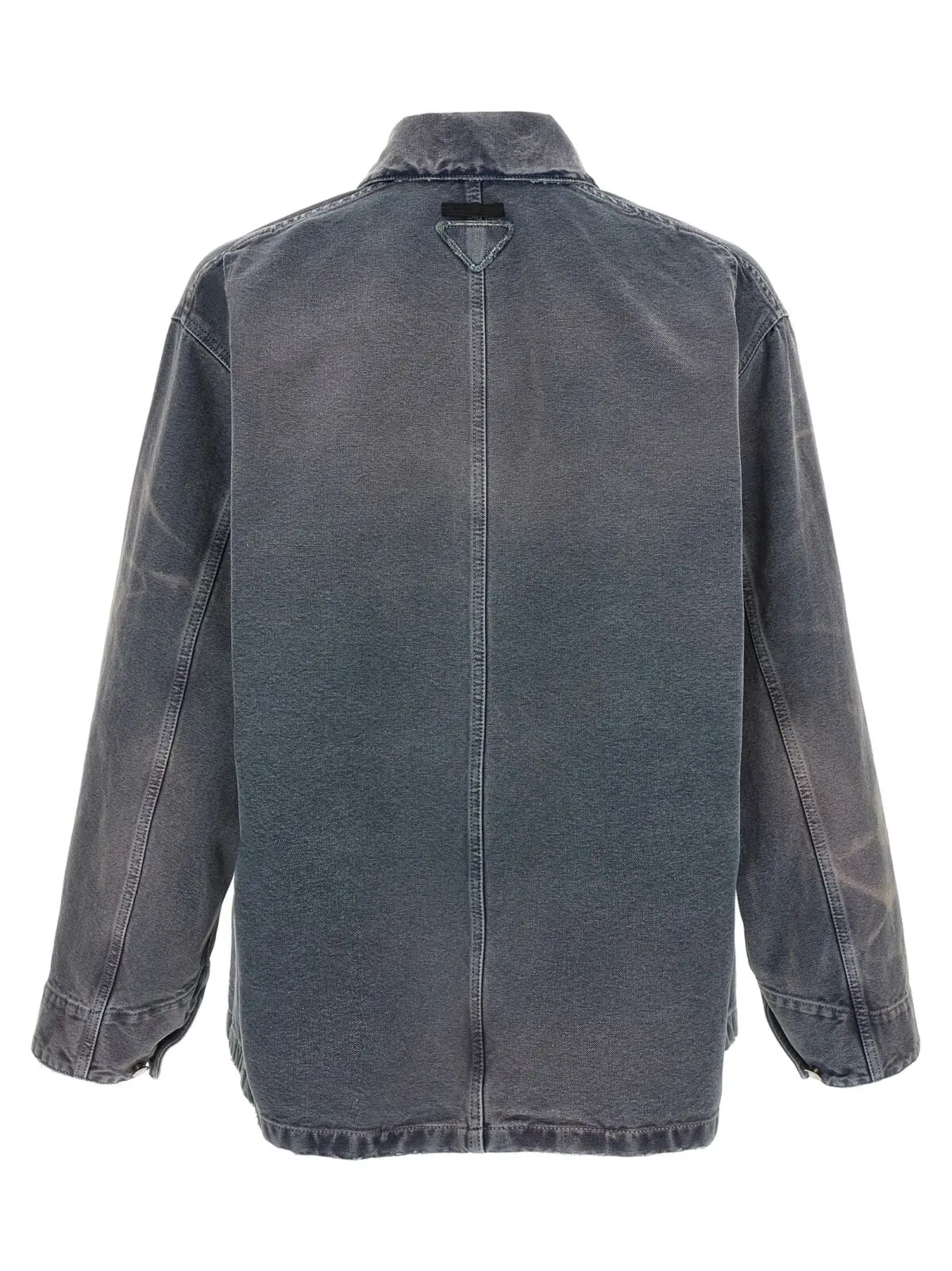 Куртка Prada з потертої канви Синя 2 Blouson canvas distressed GEB289SOOO14W7F0008 PRADA Blue