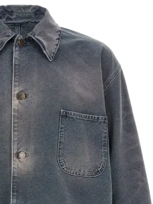 Blouson canvas distressed 100% cotton PRADA Blue