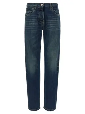 Trompe l'oeil heart jeans PRADA Blue