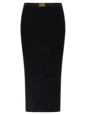Ribbed knit skirt ELISABETTA FRANCHI Black