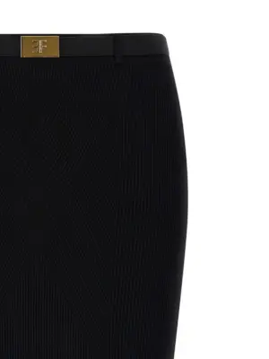 Ribbed knit skirt GK17B56E2110 ELISABETTA FRANCHI Black