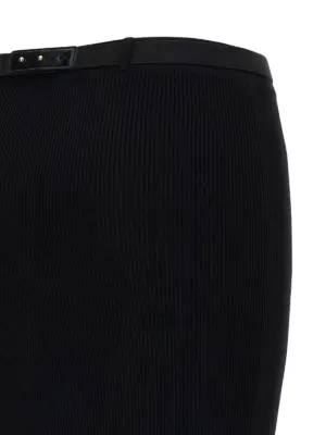 Ribbed knit skirt Woman ELISABETTA FRANCHI Black