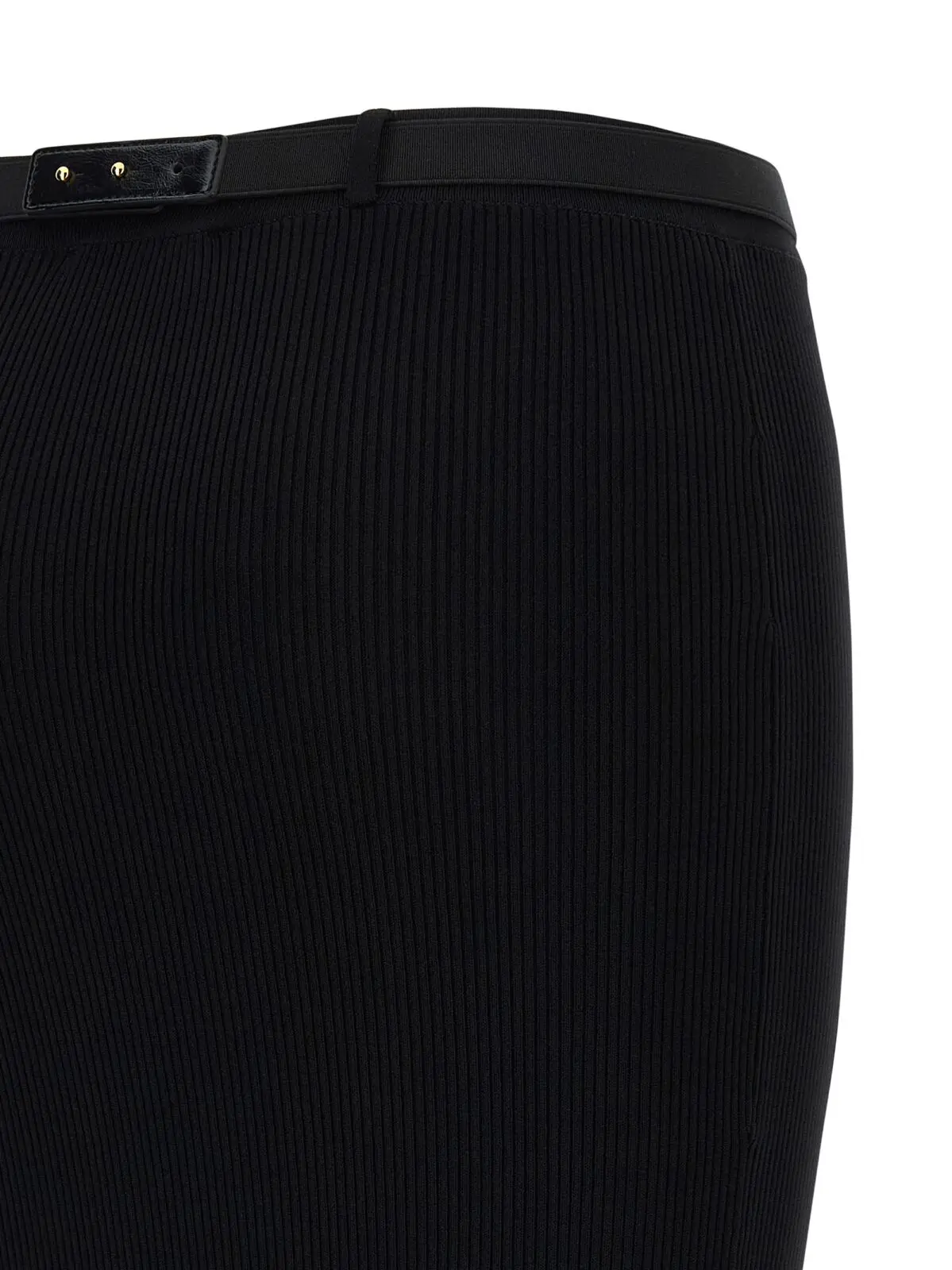 Спідниця Elisabetta Franchi Ribbed knit Чорна 3 Ribbed knit skirt Woman ELISABETTA FRANCHI Black