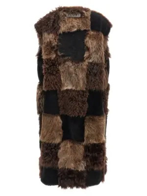 Long shearling vest GLMX0099Q0ULM124ROM88 MARNI Brown