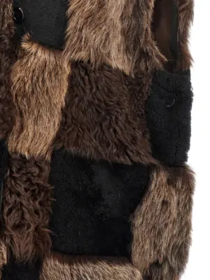 Long shearling vest 100% lamb fur (Ovis aries) MARNI Brown
