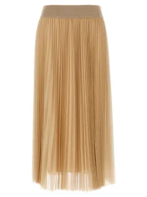 Pleated skirt FABIANA FILIPPI Beige