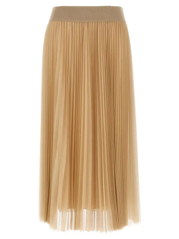 Pleated skirt FABIANA FILIPPI Beige