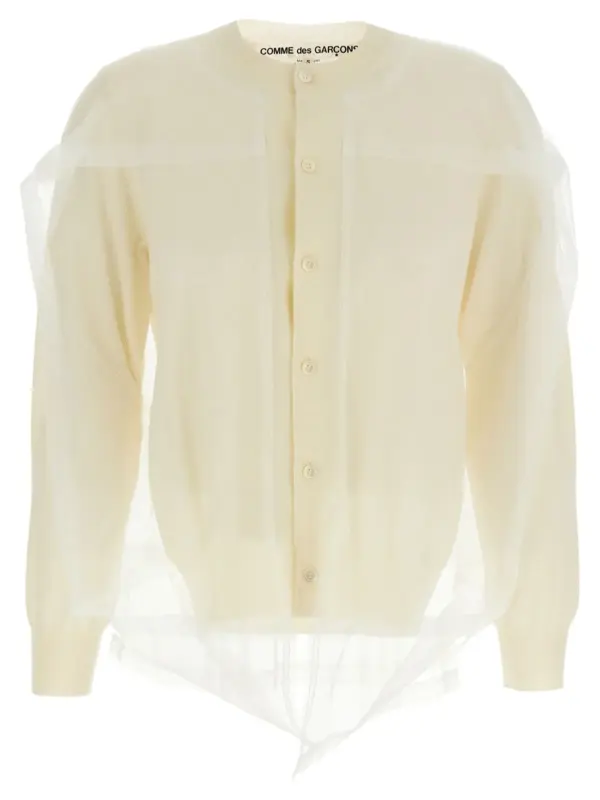 Tulle cardigan COMME DES GARÇONS White