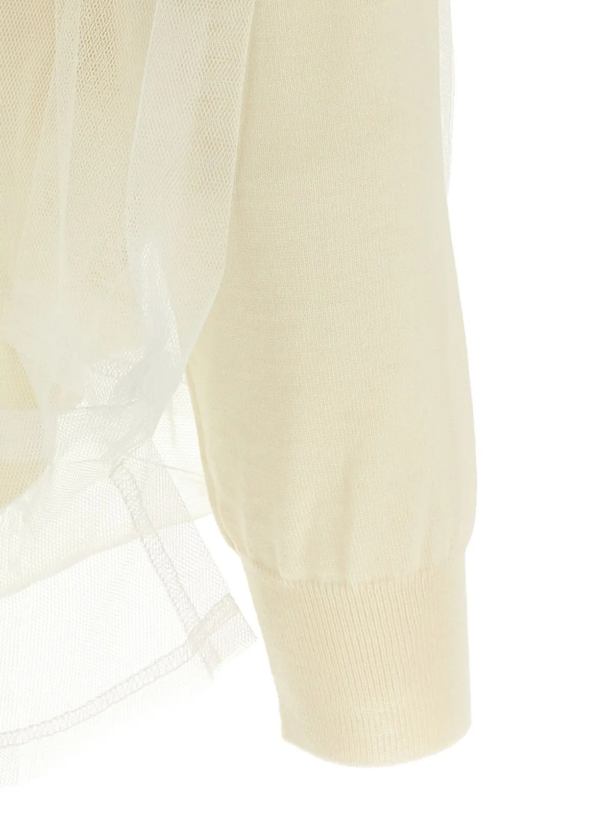 Кардиган з тюлю Comme Des Garçons Білий 4 Tulle cardigan 100% wool COMME DES GARÇONS White