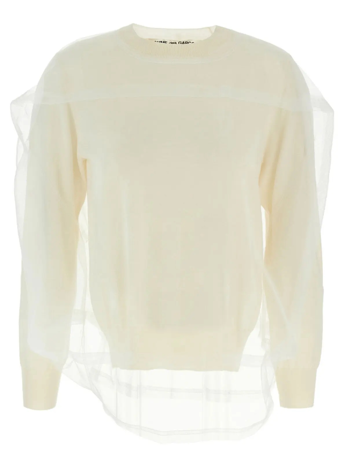 Светр з тюлю Comme Des Garçons Білий 1 Tulle sweater COMME DES GARÇONS White