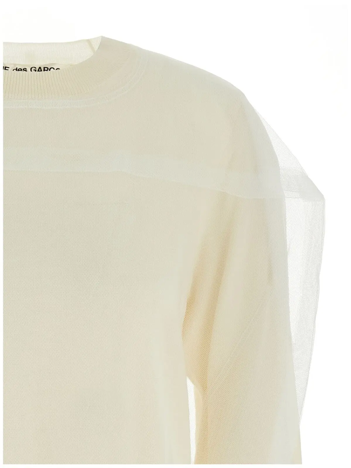 Светр з тюлю Comme Des Garçons Білий 3 Tulle sweater Woman COMME DES GARÇONS White