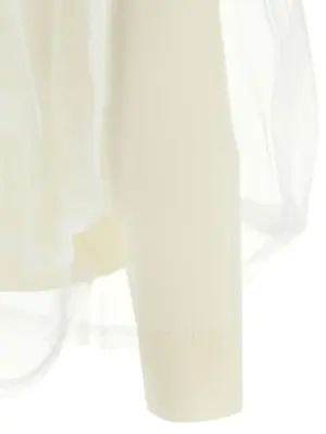 Tulle sweater 100% wool COMME DES GARÇONS White