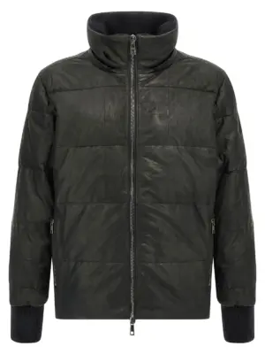 Removable hood down jacket GU26F14090BISVBRUSHFEARNERO GIORGIO BRATO Black