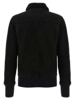 Sheepskin bomber jacket GU26F18011MEVLNERO GIORGIO BRATO Black