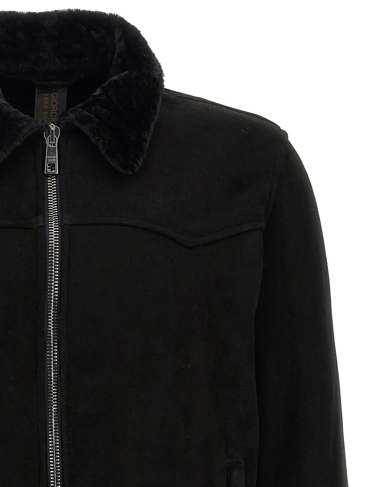 Бомбер Giorgio Brato з овчини Чорний 3 Sheepskin bomber jacket Man GIORGIO BRATO Black