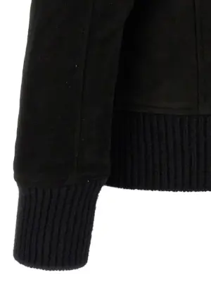 Sheepskin bomber jacket 100% lamb leather (Ovis aries) GIORGIO BRATO Black