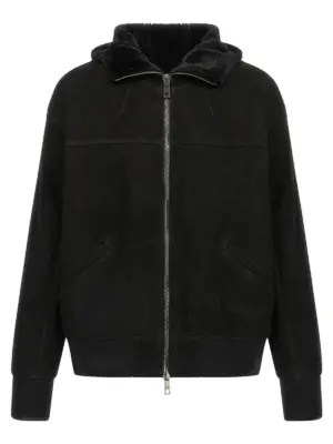 Cotton hooded jacket GIORGIO BRATO Black