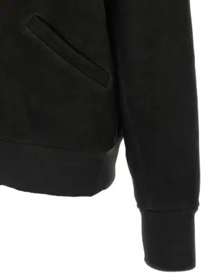 Cotton hooded jacket 100% lamb leather (Ovis aries) GIORGIO BRATO Black