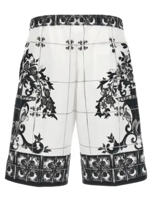 'Maiolica' print bermuda shorts GV37ATHH5ECI33TN DOLCE & GABBANA White/Black