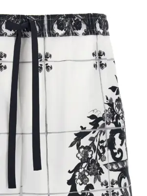 'Maiolica' print bermuda shorts Man DOLCE & GABBANA White/Black