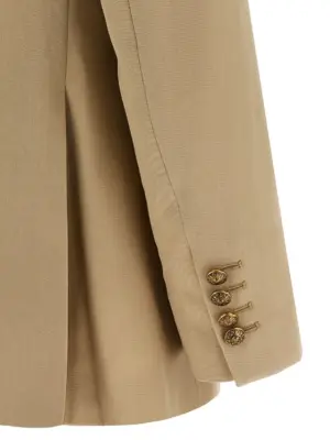 Heraldic buttons blazer 100% virgin wool GOLDEN GOOSE Beige