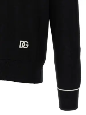 Embroidery sweater 100% wa DOLCE & GABBANA Black