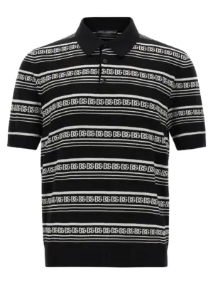 Knitted polo shirt DOLCE & GABBANA White/Black