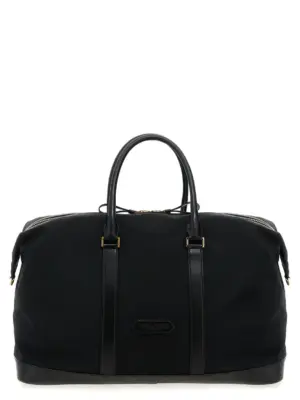 Leather details travel bag TOM FORD Black