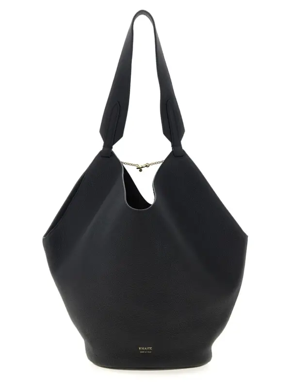 'Lotus Small' shopping bag KHAITE Black