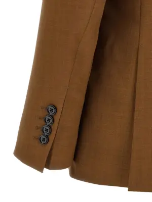 Double-breasted blazer 100% wool AMI PARIS Brown