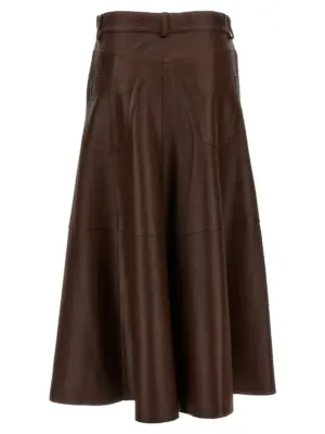 'Mid Serenity Leather' skirt HEW08091PL002TPC0039 HAIKURE Brown