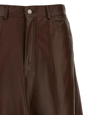 'Mid Serenity Leather' skirt Woman HAIKURE Brown