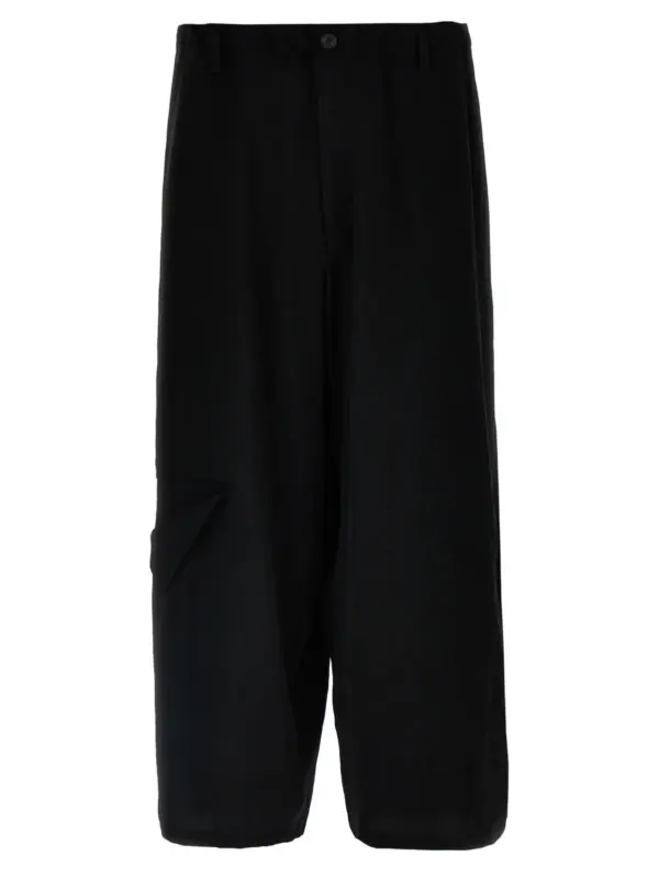 'Ta Tuxedo Cut-Out Detail' pants YOHJI YAMAMOTO Black