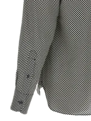Polka dot shirt 100% lyocell TOM FORD White/Black