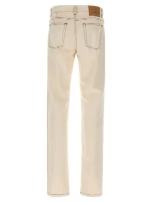 Garment-dyed jeans HTR001DE0039136 AMI PARIS Beige