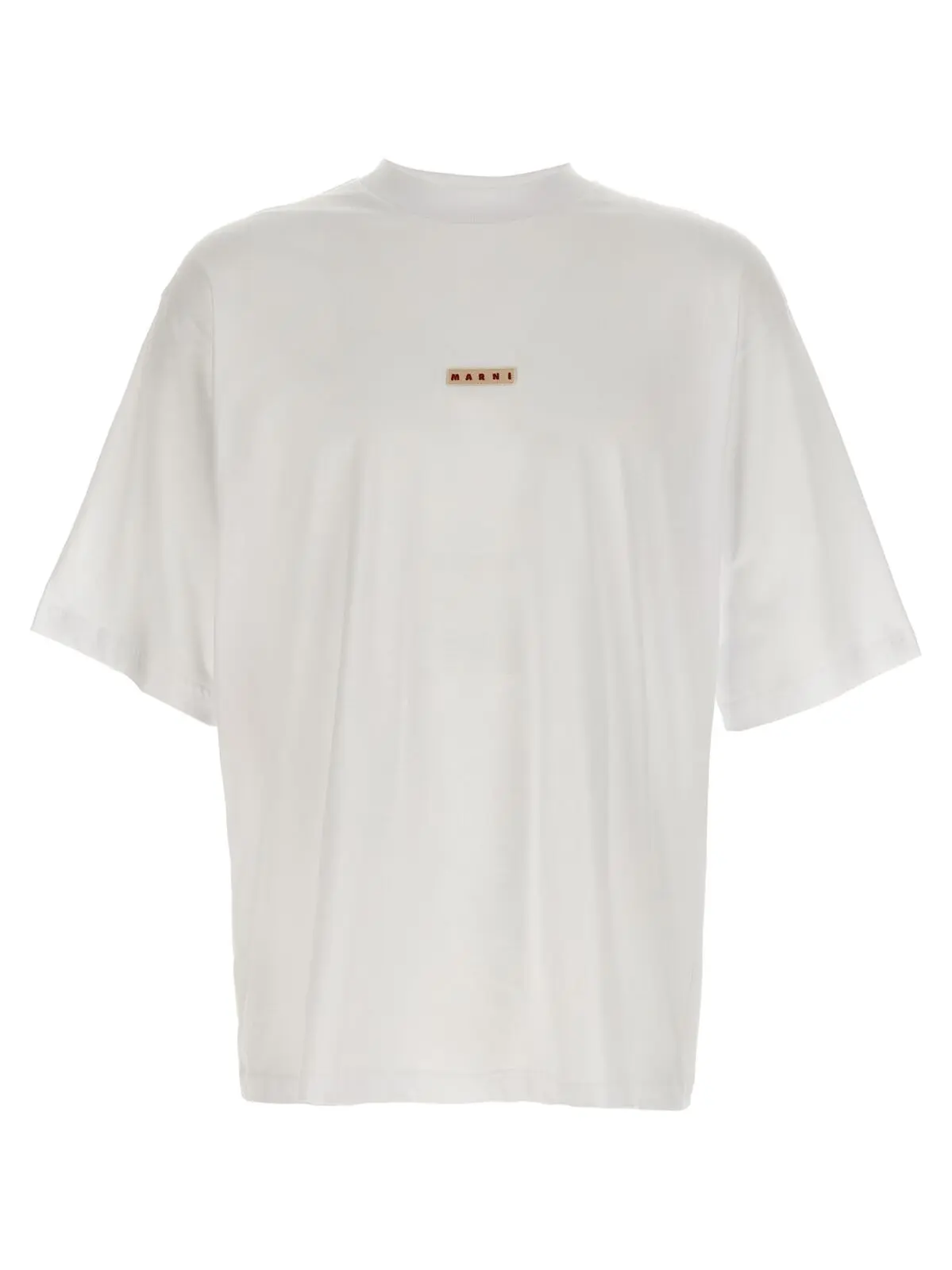 Футболка Marni з нашивкою логотипа Біла 1 Logo patch t-shirt MARNI White