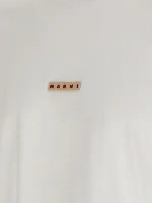 Logo patch t-shirt 100% cotton MARNI White