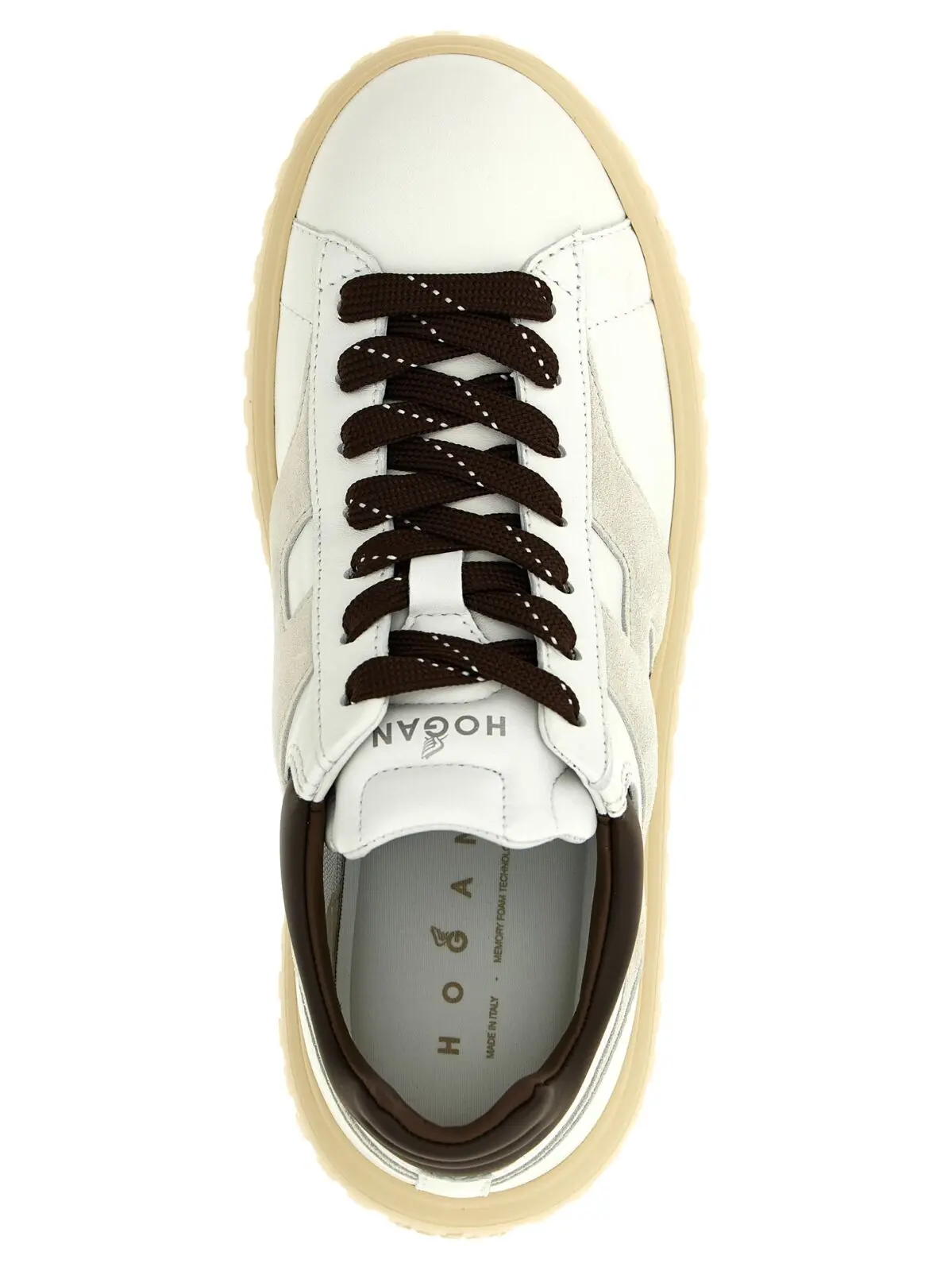 Кросівки Hogan H-stripes Коричневі 4 'H-stripes' sneakers 70% mutton 30% calf leather HOGAN Brown