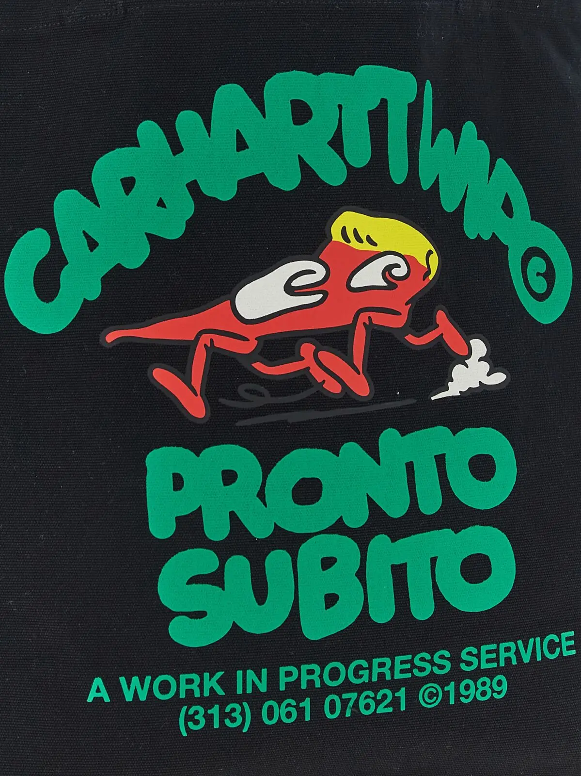 Сумка шопер Carhartt Wip Canvas Graphic Tote Чорна 3 'Canvas Graphic Tote' shopping bag Man CARHARTT WIP Black