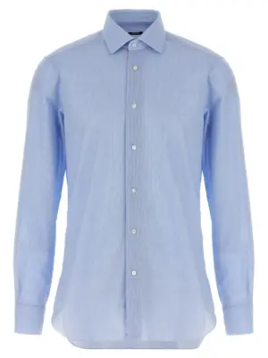 Honeycomb shirt BARBA Light Blue