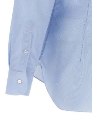 Honeycomb shirt 100% cotton BARBA Light Blue