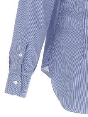 Striped shirt 75% cotton 22% polyamide 3% elastane BARBA Light Blue