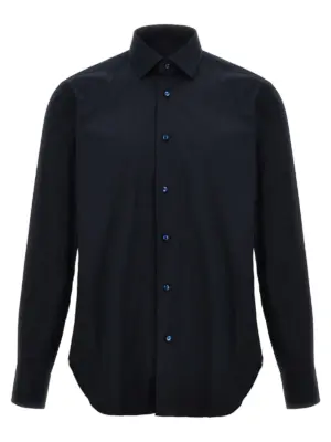 Poplin shirt BARBA Blue