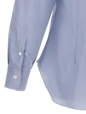 Poplin shirt 78% cotton 18% pcs 4% elastane BARBA Light Blue