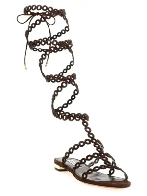 'Infinity Chain Gladiator' sandals ICHFLAS1SUEESP AQUAZZURA Brown