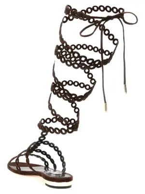 'Infinity Chain Gladiator' sandals Woman AQUAZZURA Brown