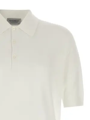 'Isis' polo shirt Man JOHN SMEDLEY White