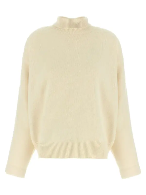 High neck sweater JIL SANDER White