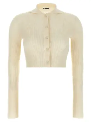 Ribbed cardigan JIL SANDER White